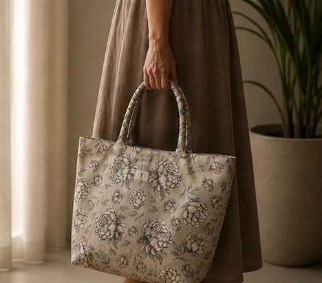 Bolso Beige Peonies