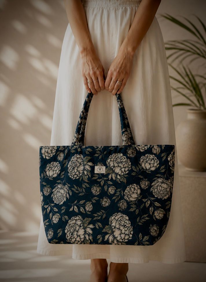 Bolso Blue peonies