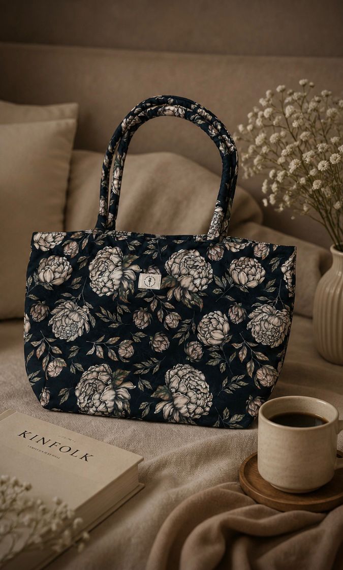 Bolso blue peonies 2